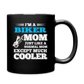 Motorcycle Biker Mama Mom - Full Colour Mug - black - Right