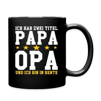 Papa retraite pensionné retraite pensionné retraite - Mug uni - noir - Droite