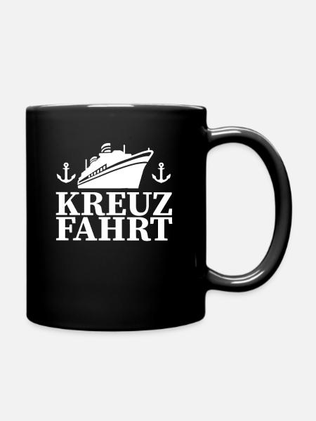 Schiff Kreuzfahrtschiff Kreuzfahrt Meer - Tasse einfarbig - Schwarz