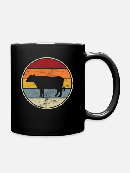 Kühe Geschenkidee Rinder Landwirt Bauer Rindvieh - Tasse einfarbig - Schwarz