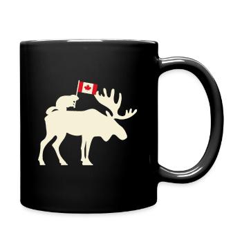 Drapeau du canada - Mug uni - noir - Droite