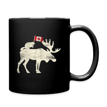 Canada drapeau canadien - Mug uni - noir - Droite