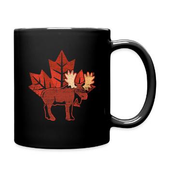 Kanada - Tasse einfarbig - Schwarz - Rechts