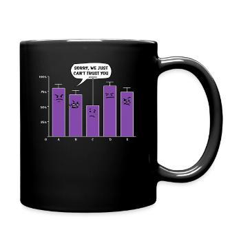 Datenanalyse Wissenschaft Geek Wir können Ihnen nicht vertrauen Nerd - Tasse einfarbig - Schwarz - Rechts