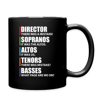 Funny Music Choir Singer Funny - Full Colour Mug - black - Right