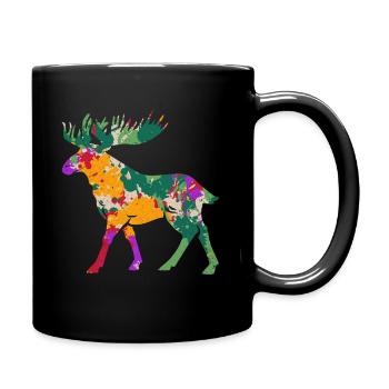 Elch - Tasse einfarbig - Schwarz - Rechts