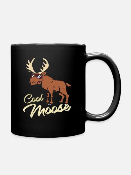 Elch - Tasse einfarbig - Schwarz