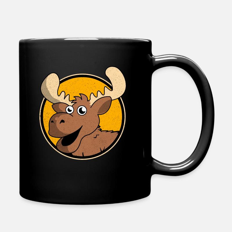 Elch - Tasse einfarbig - Schwarz