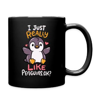 manchot - Mug uni - noir - Droite