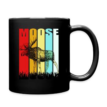 Elche Elche Hirsch Geweih Rentier Reh Geschenk - Tasse einfarbig - Schwarz - Rechts