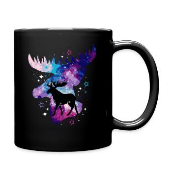 Elche Elche Hirsch Geweih Rentier Reh Geschenk - Tasse einfarbig - Schwarz - Rechts