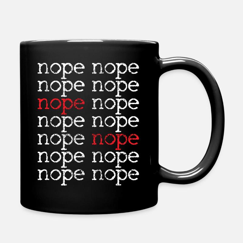 Nope humour citation - Mug uni - noir