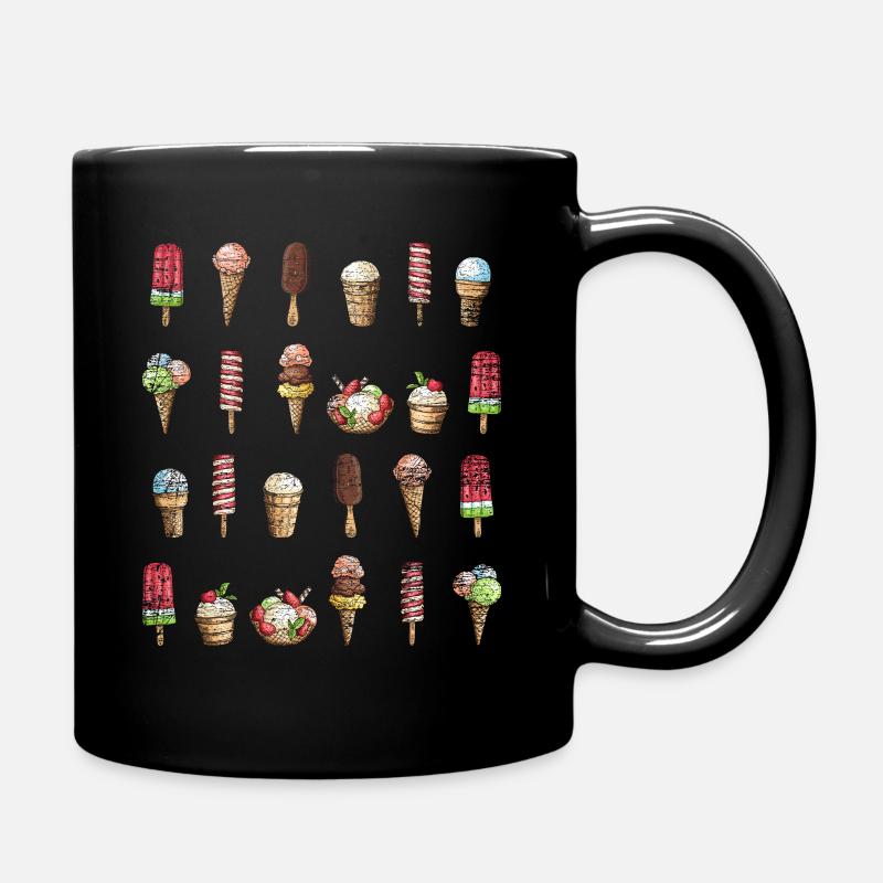 Eis Eisbecher - Tasse einfarbig - Schwarz