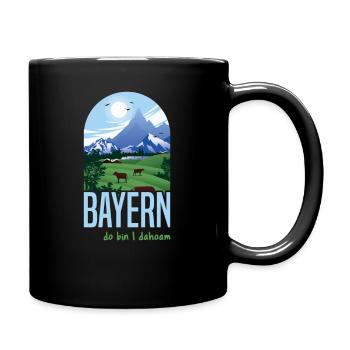 Bayern boarisch bayerischer Spruch - Tasse einfarbig - Schwarz - Rechts