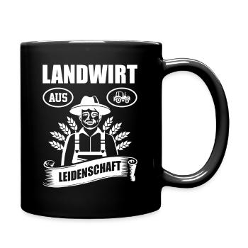 Landwirt Bauer - Tasse einfarbig - Schwarz - Rechts