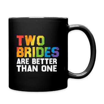 Bride LGBT gay marriage - Full Colour Mug - black - Right