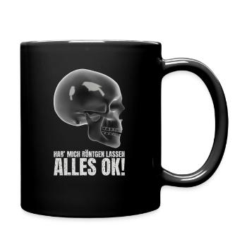 Chemise drôle disant rayons X du crâne d'oiseau - Mug uni - noir - Droite