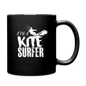 Kitesurfen Wassersport Kite Surf Kitesurfer Surfen - Tasse einfarbig - Schwarz - Rechts