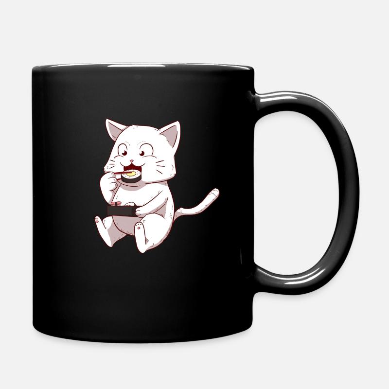 Chat Chat Sushi Japon - Mug uni - noir