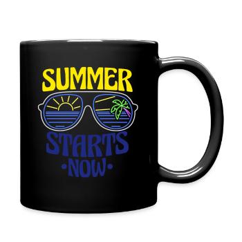 Sommer Sommerurlaub - Tasse einfarbig - Schwarz - Rechts