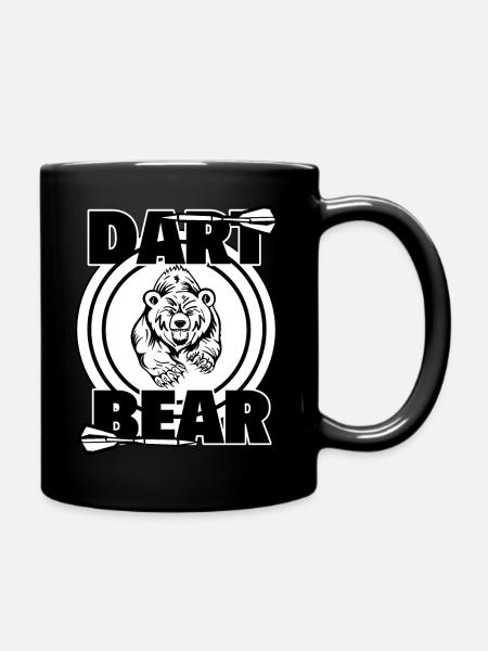 Dart Bär Dart Grizzly Geschenk - Tasse einfarbig - Schwarz