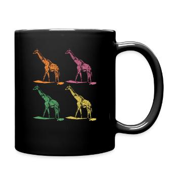 Girafe girafes - Mug uni - noir - Droite