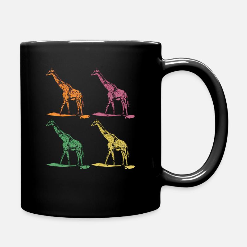 Giraffe Giraffen - Tasse einfarbig - Schwarz