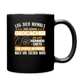 Geocaching Geocacher Proverbe - Mug uni - noir - Droite