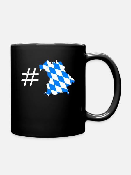 Bayern - Tasse einfarbig - Schwarz
