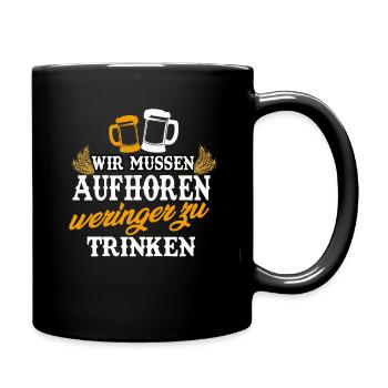 Bier Trinkspruch Alkohol deutsches Bier Geschenk - Tasse einfarbig - Schwarz - Rechts