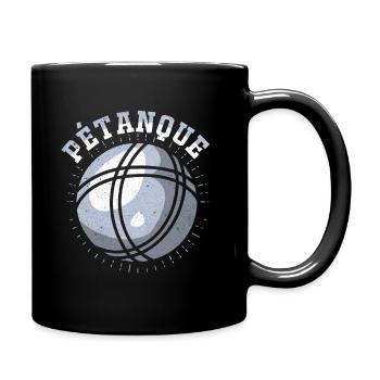 Pétanque - Tasse einfarbig - Schwarz - Rechts