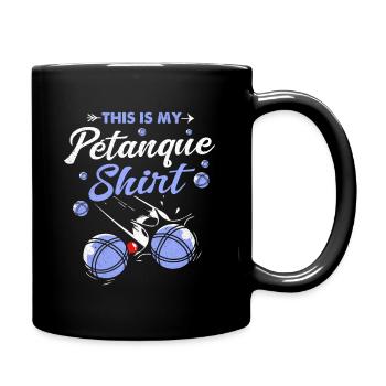 Pétanque - Tasse einfarbig - Schwarz - Rechts