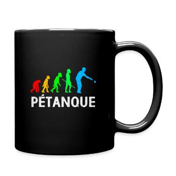 Pétanque - Tasse einfarbig - Schwarz - Rechts