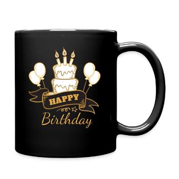 Birthday Happy Birthday Kids Cake Cake - Full Colour Mug - black - Right