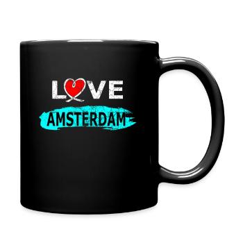 Amsterdam - Tasse einfarbig - Schwarz - Rechts