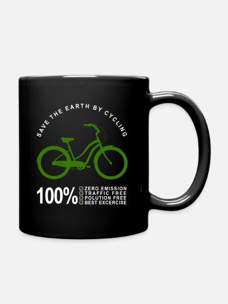 Protect the earth driving bike save energy BIO - Full Colour Mug - black