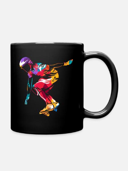 Waveboarden Polygon - Tasse einfarbig - Schwarz