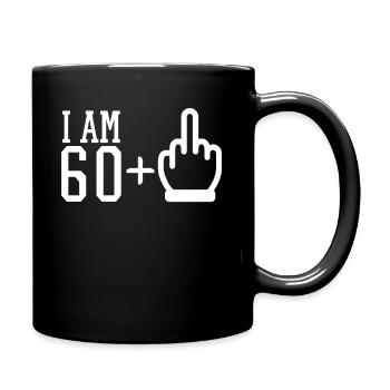 61 Jahre alt 61. Geburtstag - Tasse einfarbig - Schwarz - Rechts