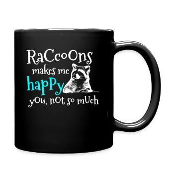 raton laveur - Mug uni - noir - Droite