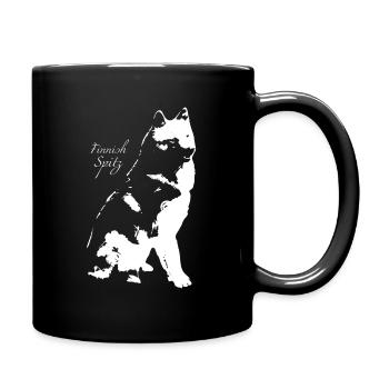 Finnish Spitz - Full Colour Mug - black - Right