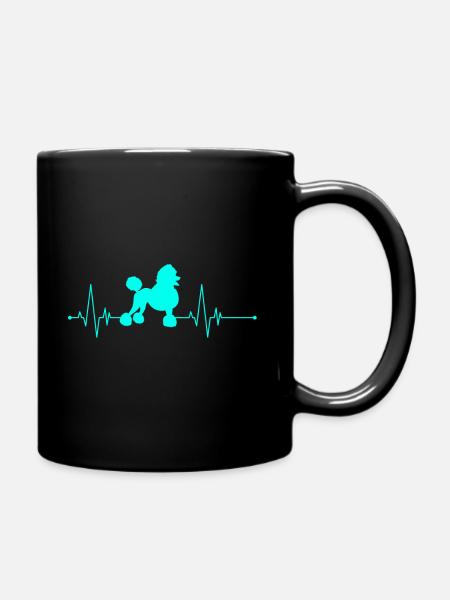 Poodle battement de coeur - Mug uni - noir