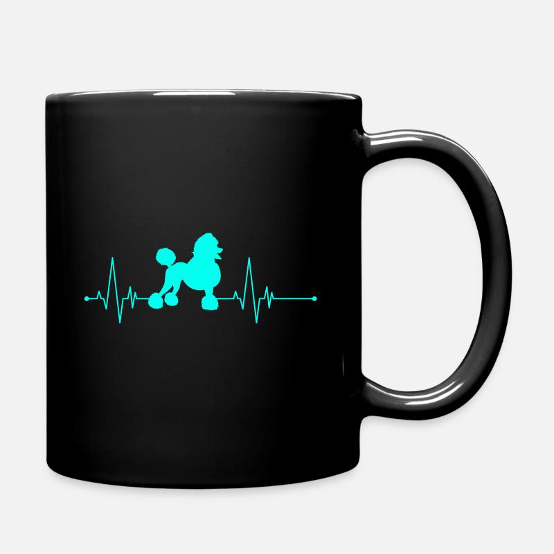 Poodle battement de coeur - Mug uni - noir