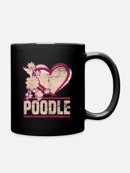 poodle - Full Colour Mug - black