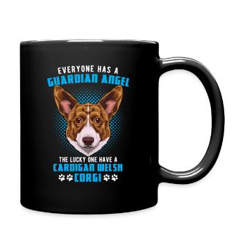 Welsh Corgi Cardigan - Tasse einfarbig - Schwarz - Rechts