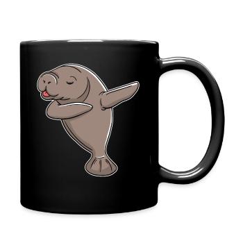 Manatee Manatees Sea Funny Water Dabbing Gift - Mug uni - noir - Droite