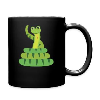 Kids Funny Boa Python Reptile Snake Boys Girls - Full Colour Mug - black - Right