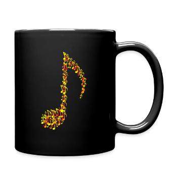 Musical notes Harmony musical gift Musician - Full Colour Mug - black - Right
