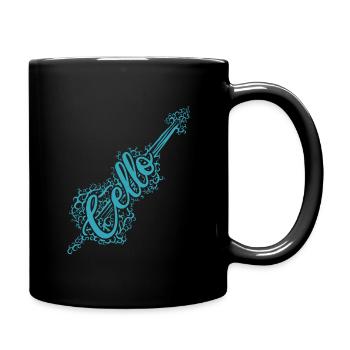 Orchestre de violoncelle - Mug uni - noir - Droite