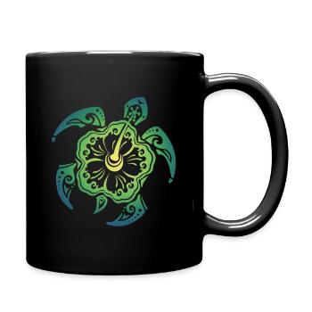 Turtle sea creatures - Full Colour Mug - black - Right