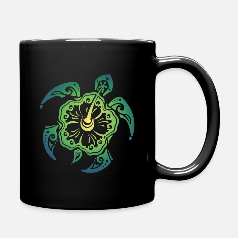 Turtle sea creatures - Full Colour Mug - black